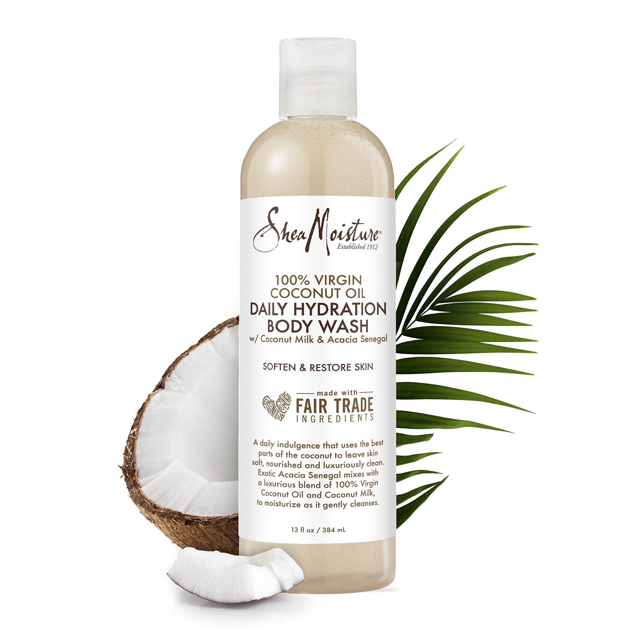 SheaMoisture spa bath scene shows capful added to warm water for a soothing soak.