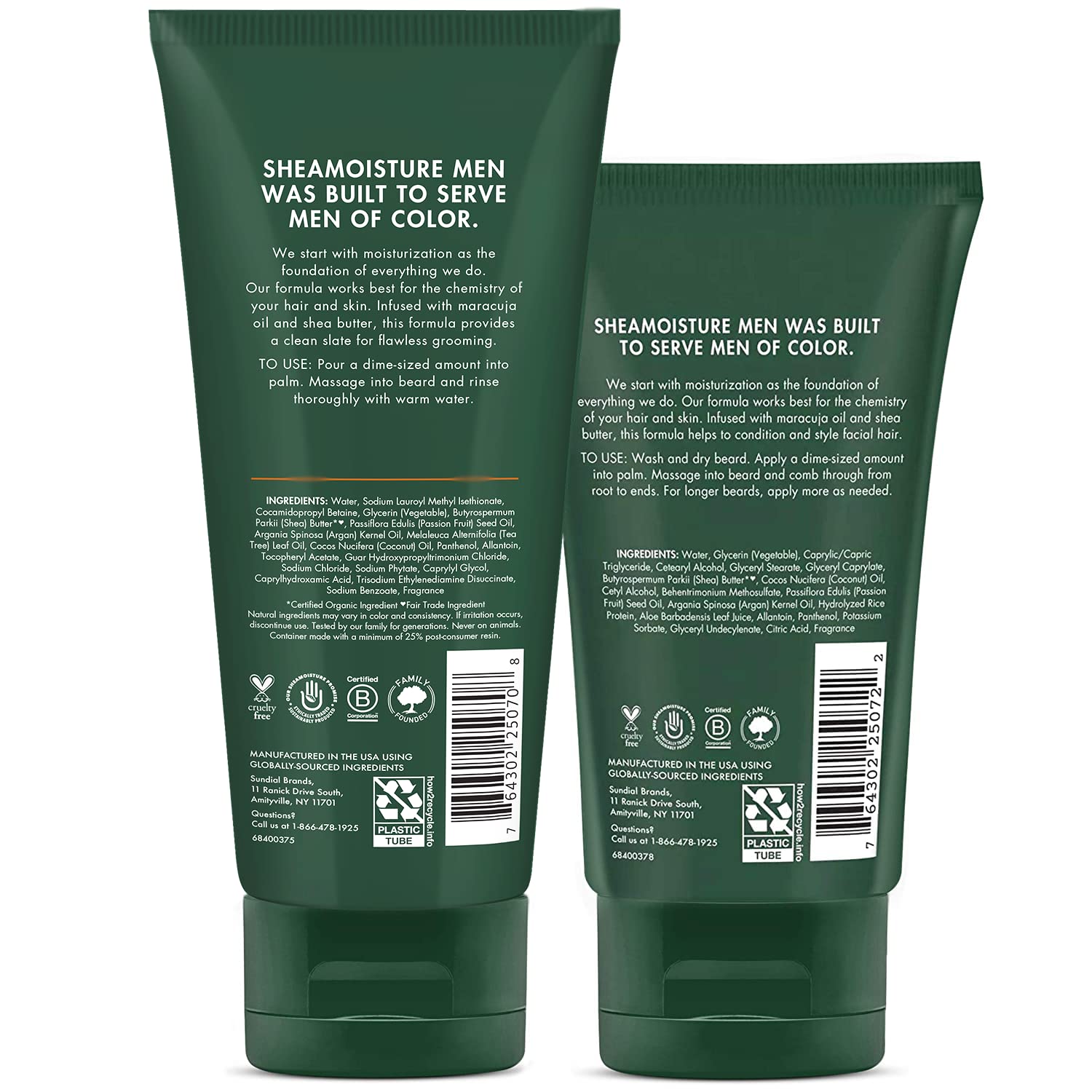 SheaMoisture beard-detangler-bottle demonstrating easy detangling for a smoother beard