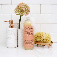SheaMoisture Coconut & Hibiscus bottle pour – convenient pump for easy shower routine