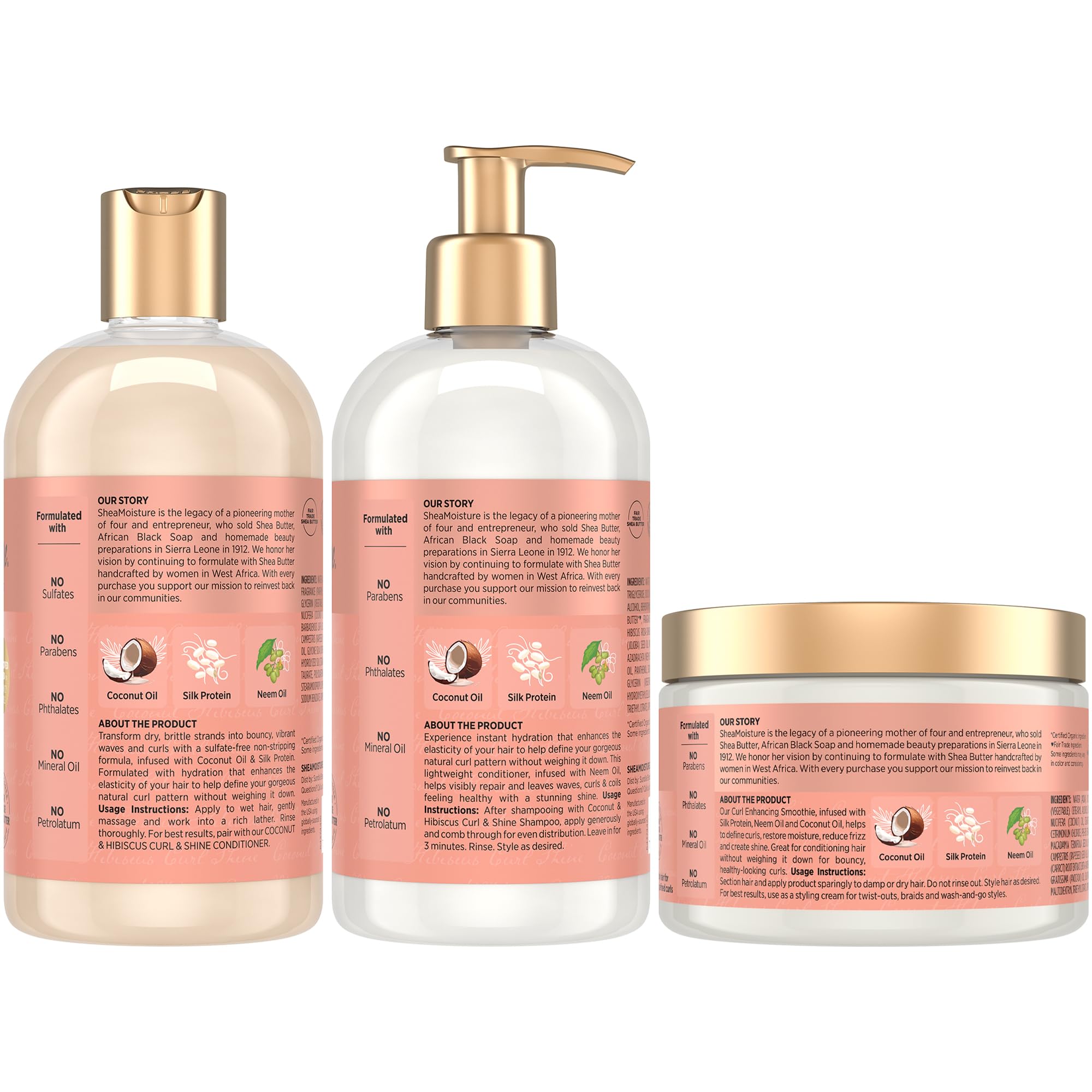 SheaMoisture Coconut & Hibiscus Conditioner creamy formula detangles and controls frizz.