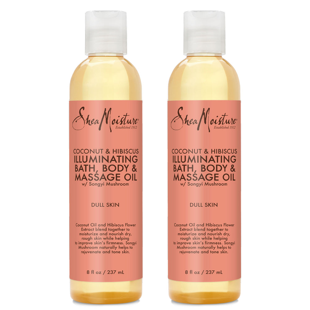 SheaMoisture Coconut & Hibiscus oil bottle delivers deep hydration.