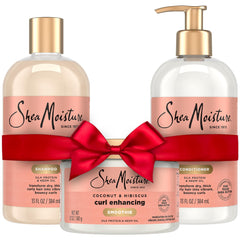 SheaMoisture Coconut & Hibiscus Shampoo lather boosts defined curls and gentle cleansing.