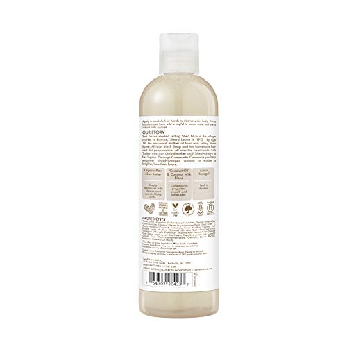 SheaMoisture coconut milk bubbles moisturize while cleansing and conditioning skin.