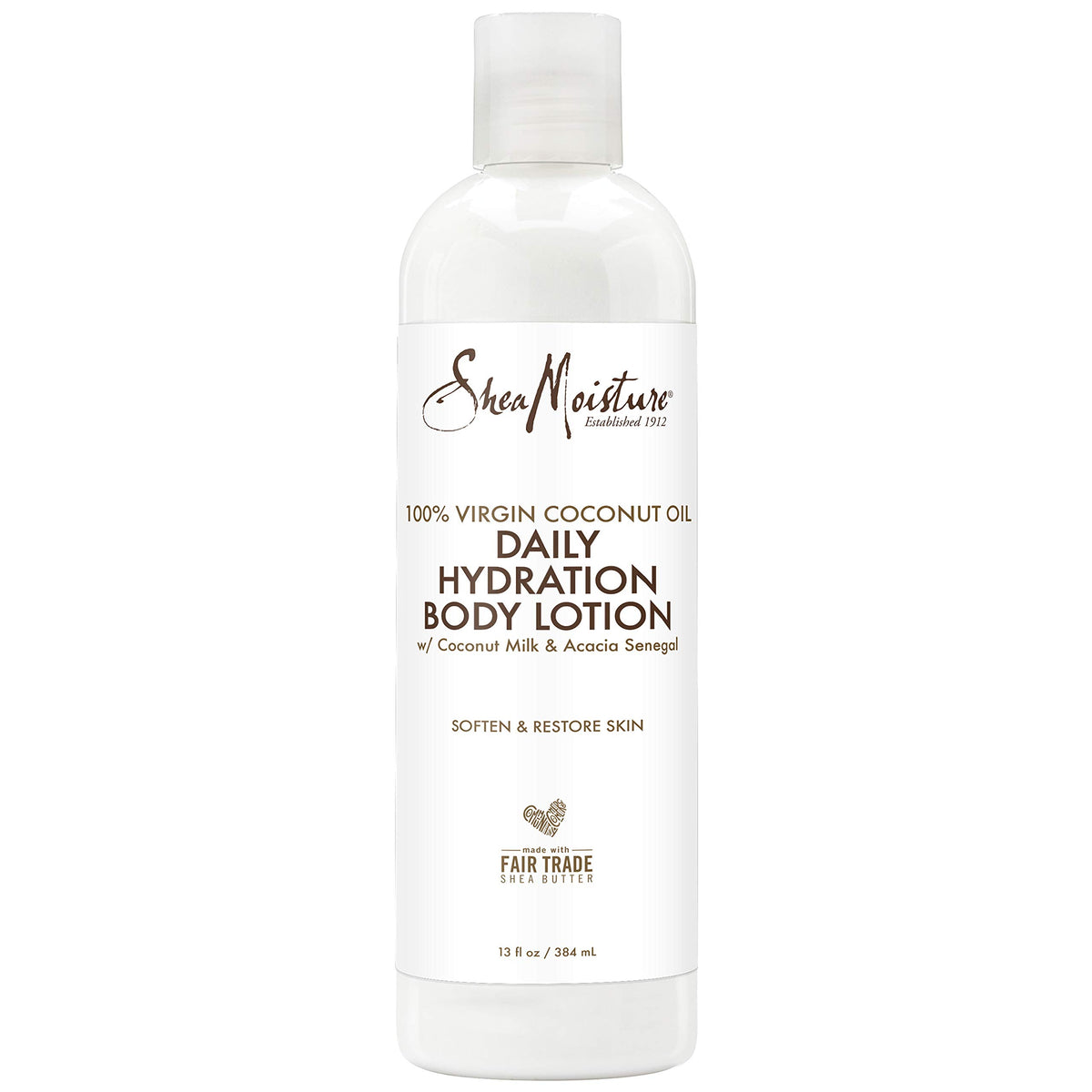 SheaMoisture coconut oil daily hydration bottle offers quick absorption for daily moisture.