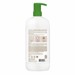 SheaMoisture Coconut Oil Moisture Boosting Conditioner bottle back label highlights unisex dry hair benefits.