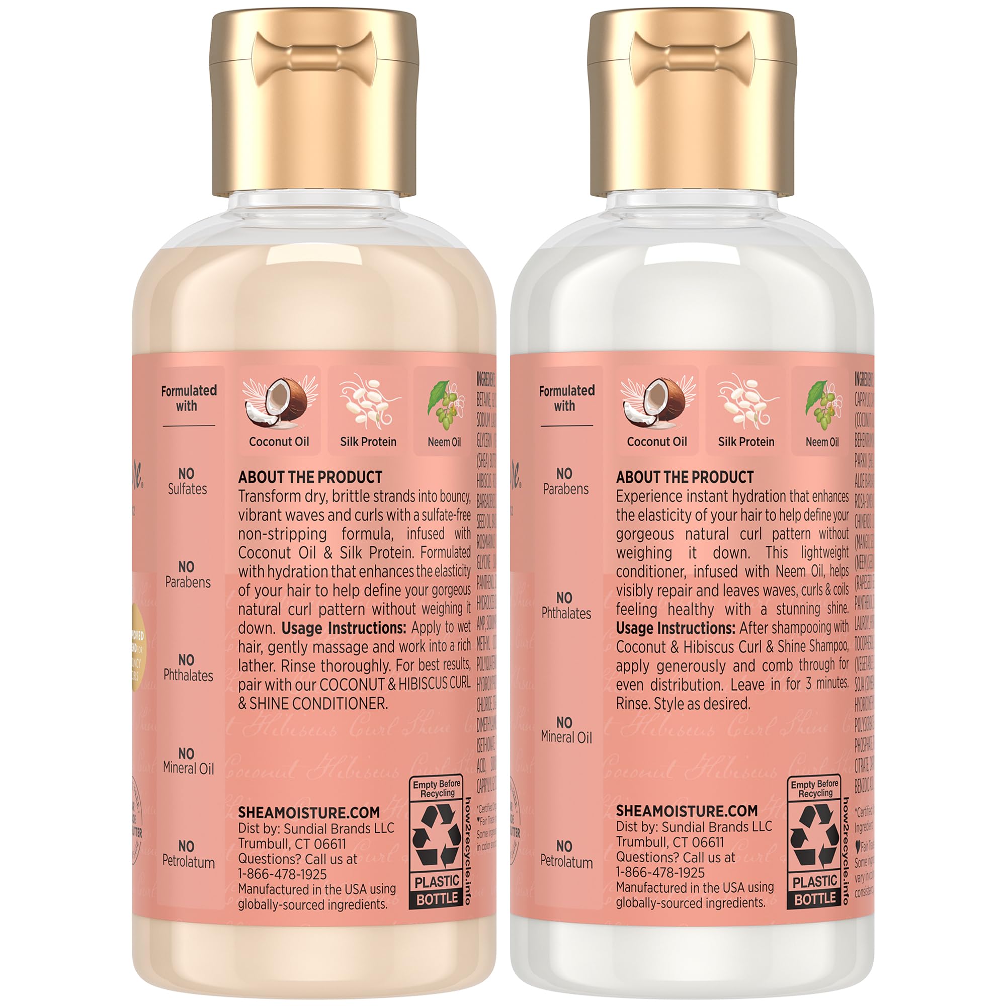 SheaMoisture Curl & Shine conditioner bottle delivers lightweight moisture for bouncy curls.