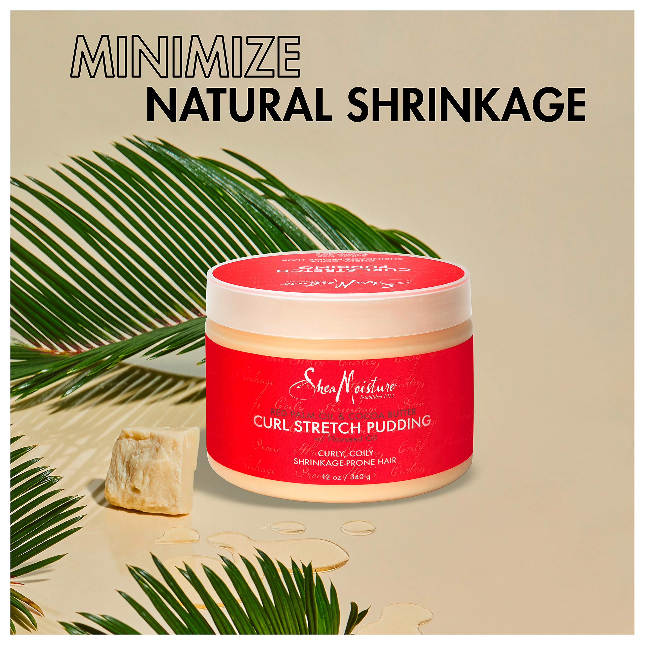 Section application of SheaMoisture Curl Stretch Pudding on detangled hair.