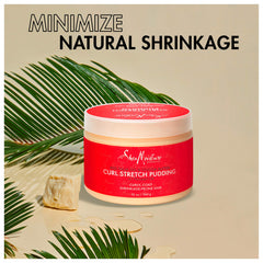 Section application of SheaMoisture Curl Stretch Pudding on detangled hair.