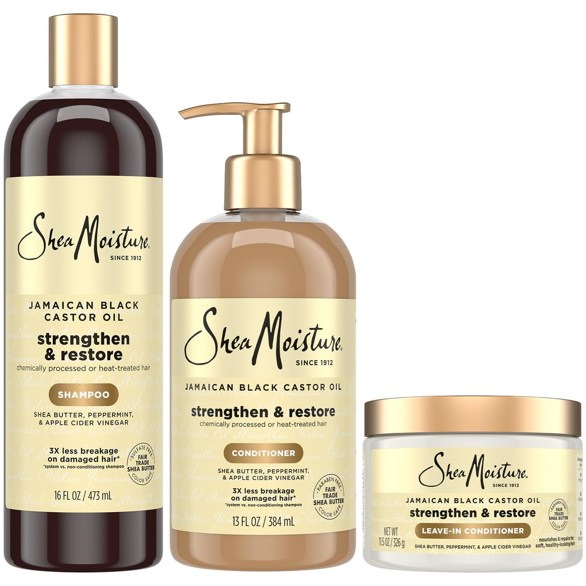 SheaMoisture Curly Bundle shampoo bottle highlighting peppermint for refreshed scalp