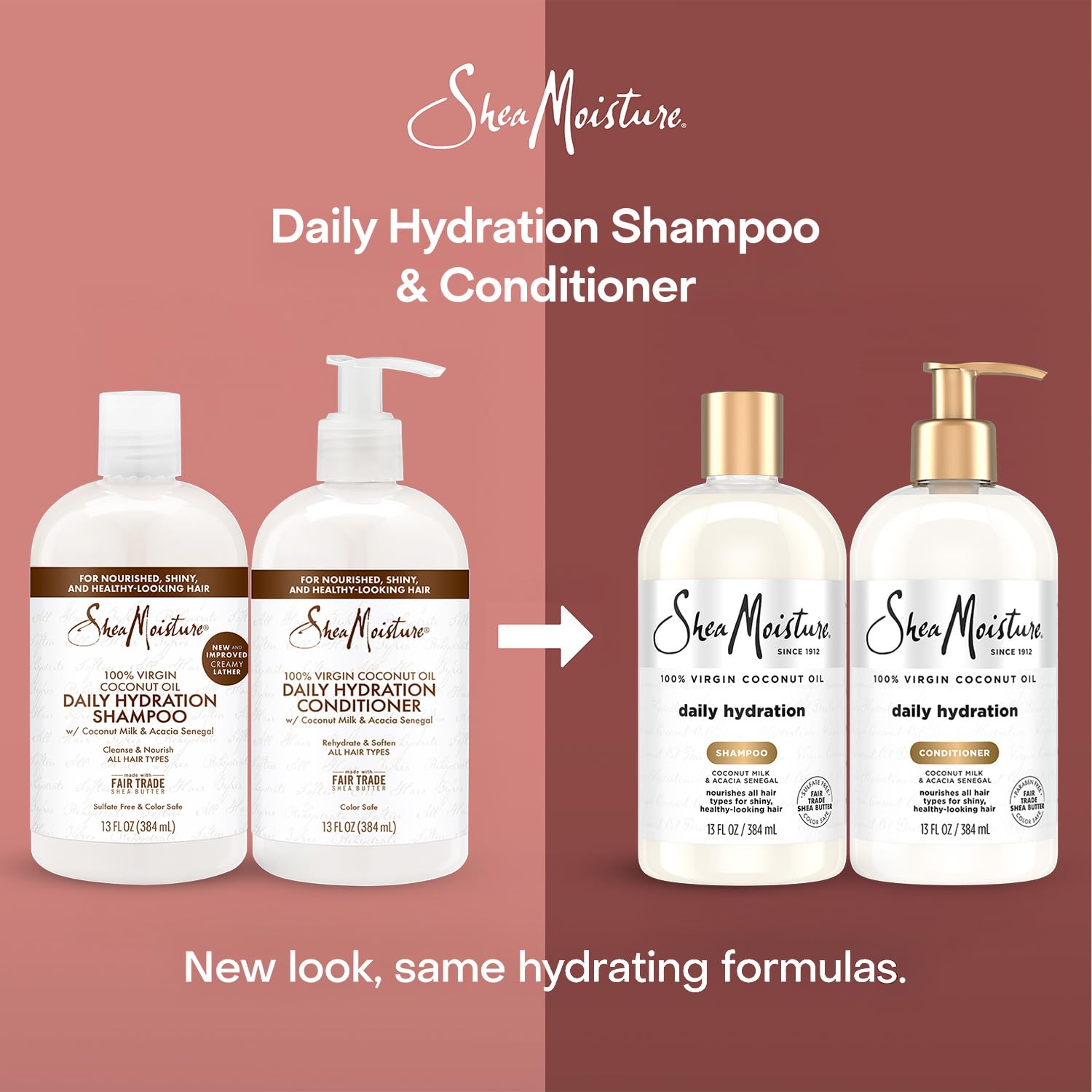SheaMoisture Daily Hydration product on display features coastal coconut fragrance.
