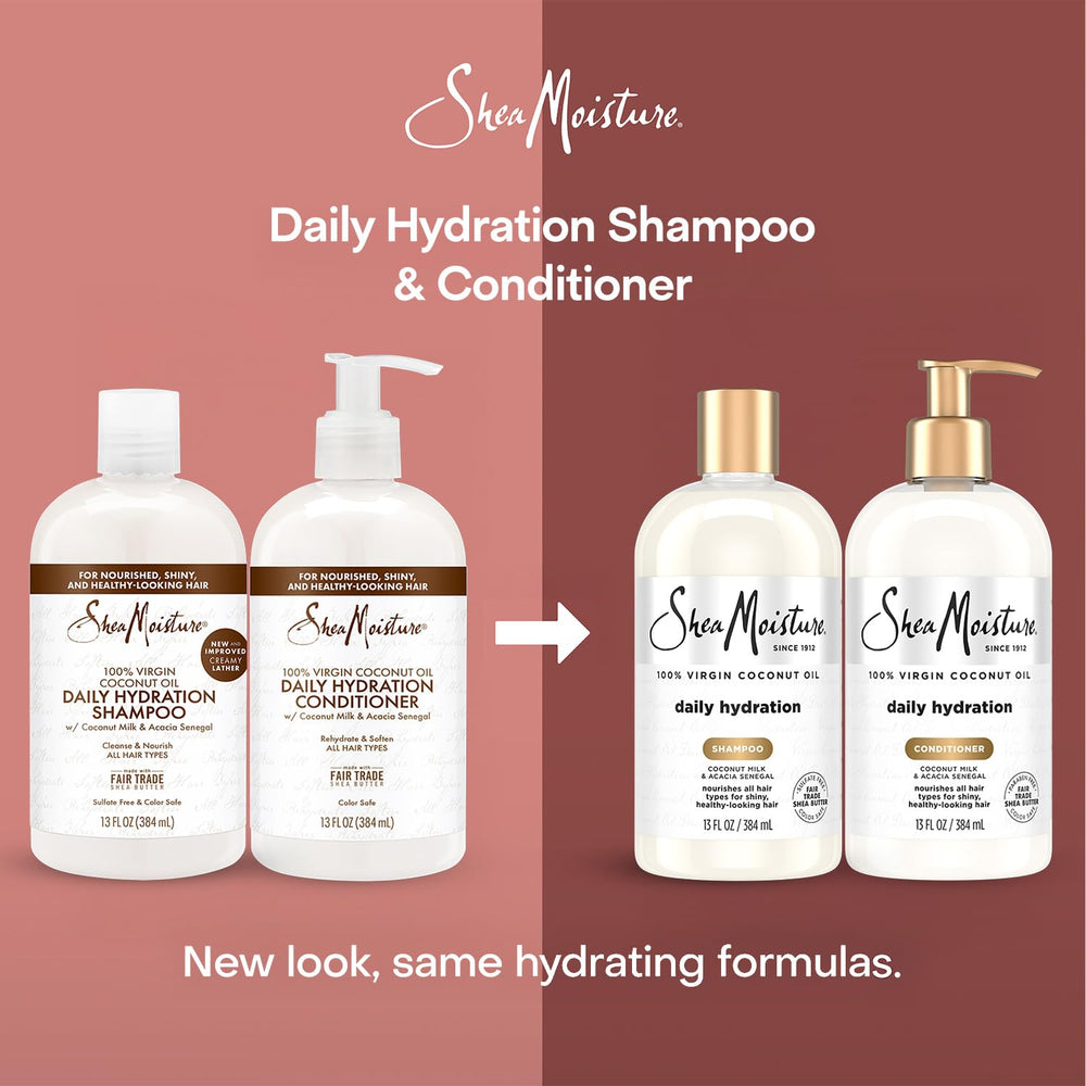 SheaMoisture Daily Hydration product on display features coastal coconut fragrance.