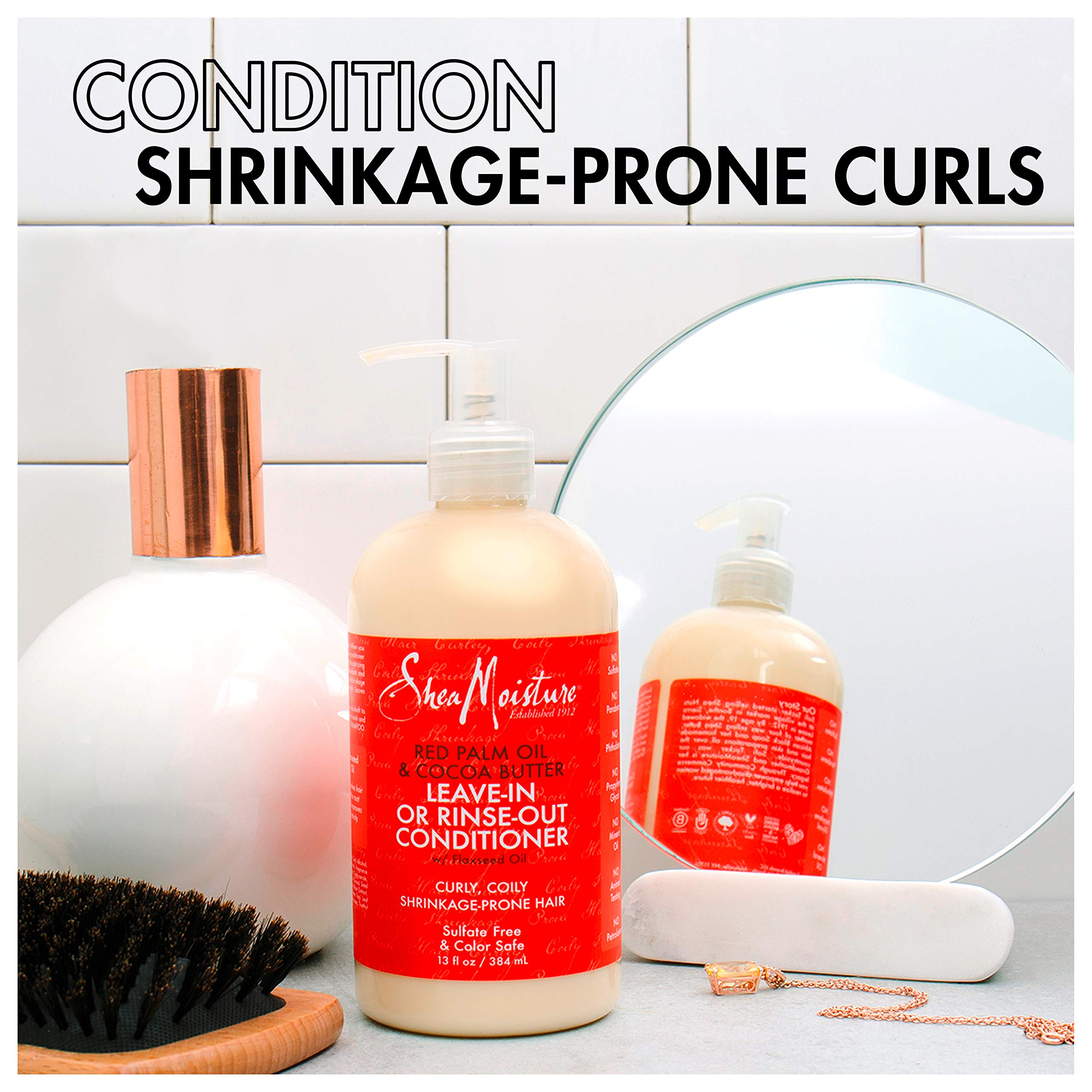 SheaMoisture detangling shampoo with red palm oil emphasizes smoothing prep for curls