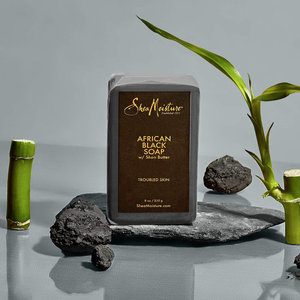 SheaMoisture face-bar lather forming rich foam for daily cleansing.