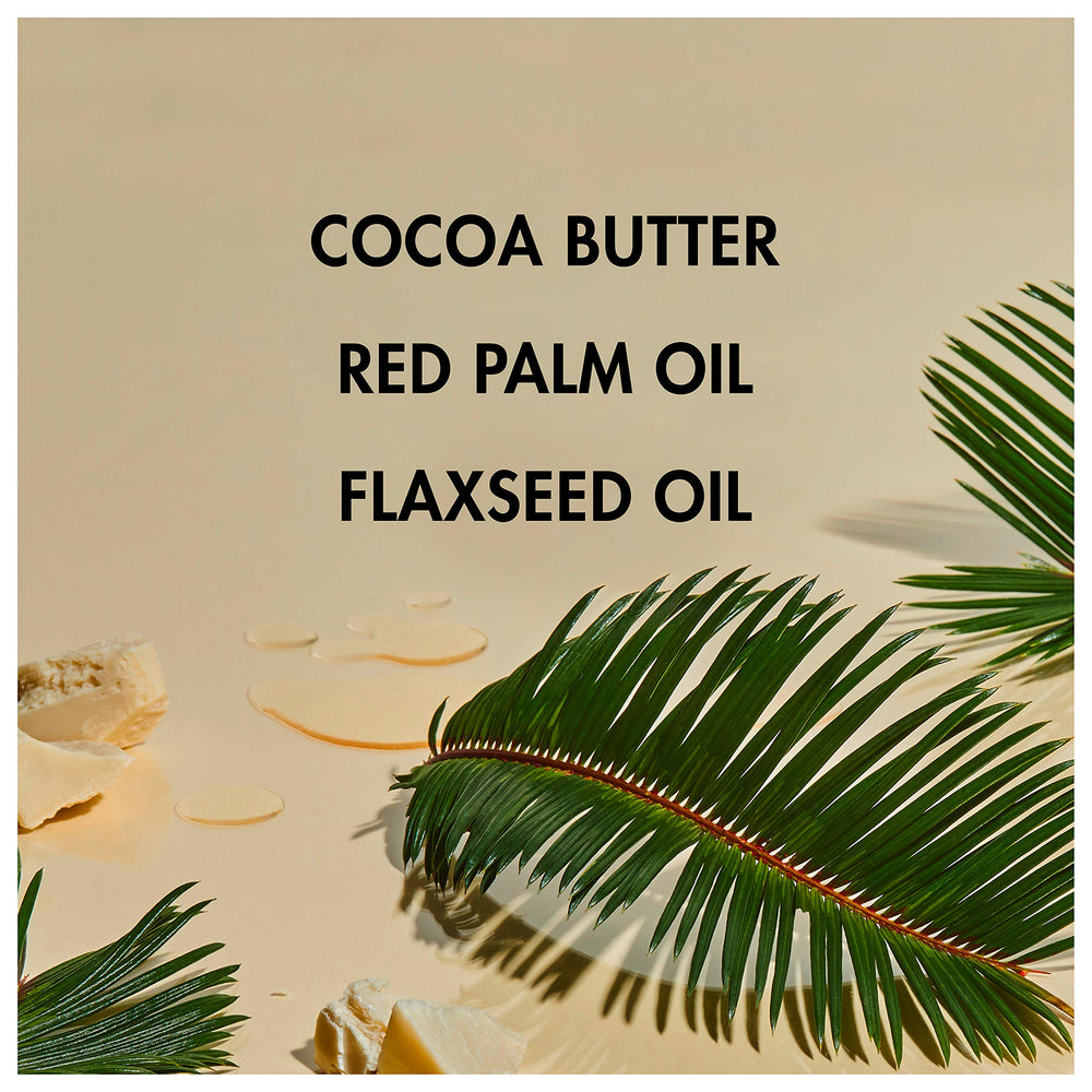 SheaMoisture flaxseed oil conditioner closeup emphasizes nourishing blend