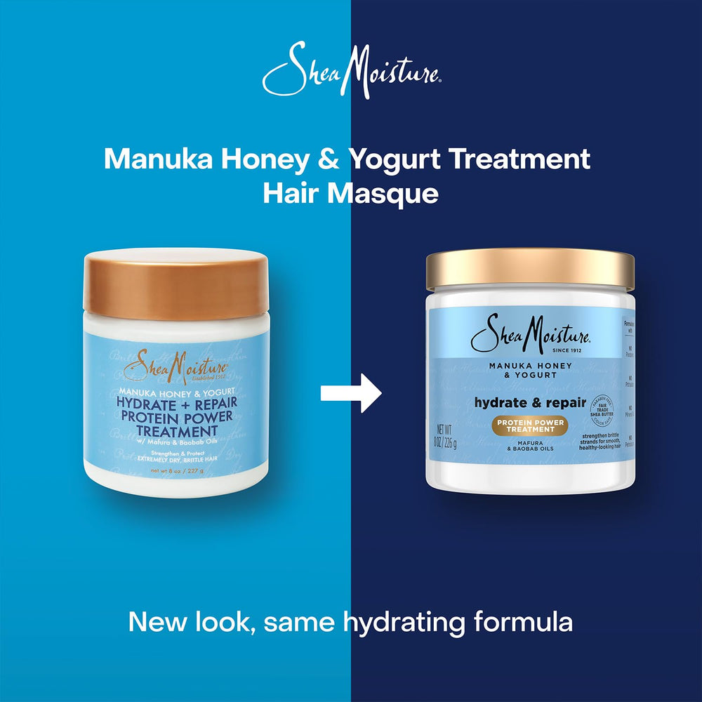 SheaMoisture Hair Mask 10-15 minute wait time icon signals quick treatment.