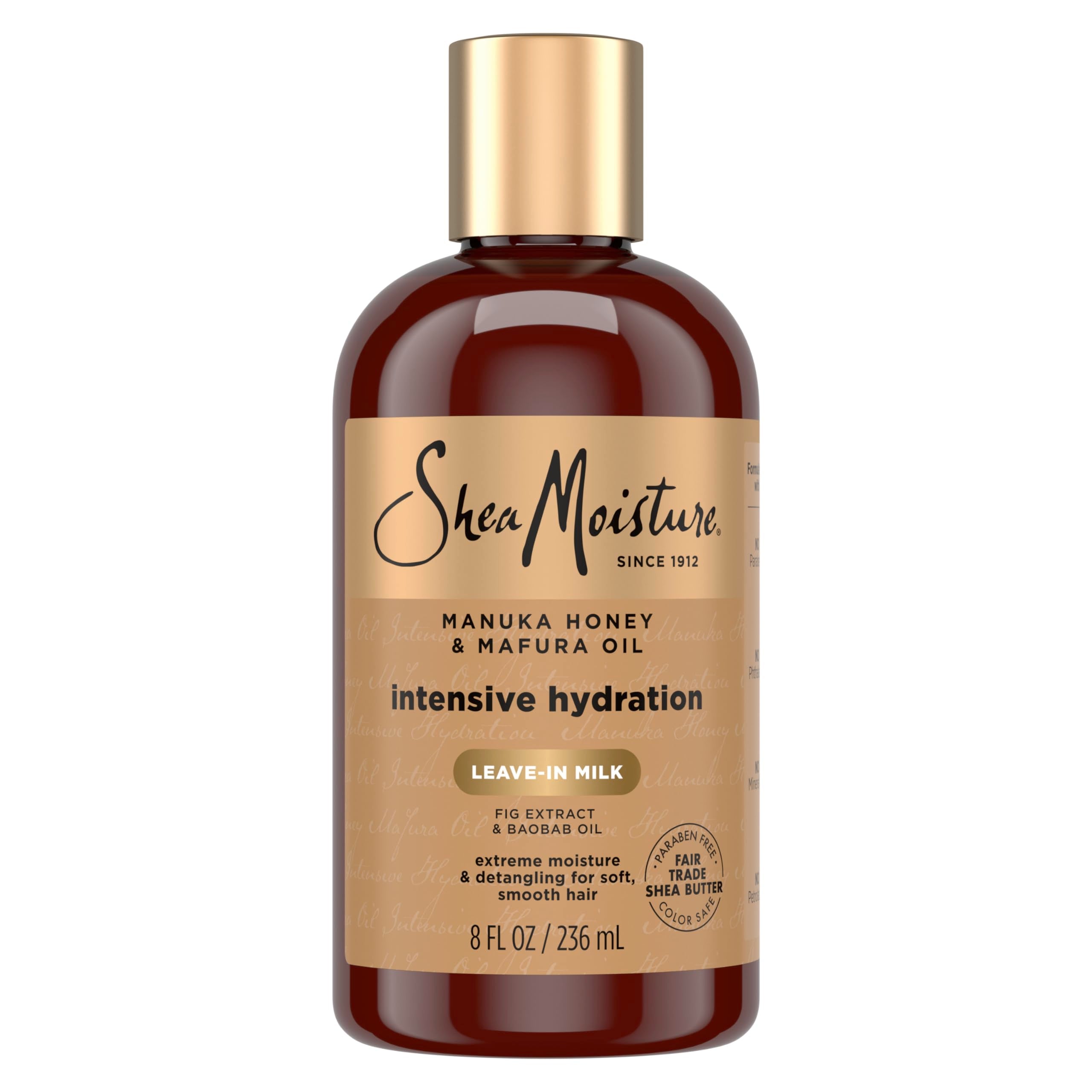 SheaMoisture Hydration Hair Milk bottle illustrates rich dry-hair hydration.