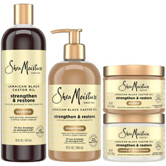 SheaMoisture Jamaican Black Castor Oil Growth Shampoo bottle provides nourishing cleanse for curls