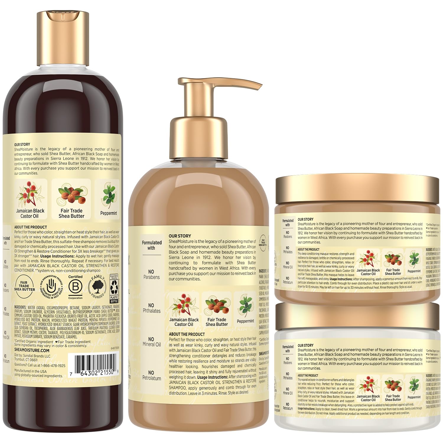 Sheamoisture Jamaican Black Castor Oil Strengthening Conditioner tube smooths and moisturizes detangled curls