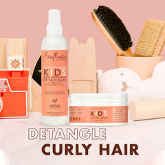 SheaMoisture Kids Coconut Hibiscus Curling Butter Cream showing defined, soft-hold curls.
