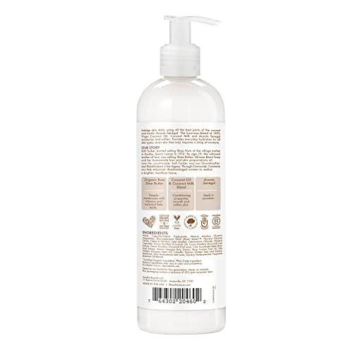 SheaMoisture lotion texture closeup with creamy consistency for nourishment