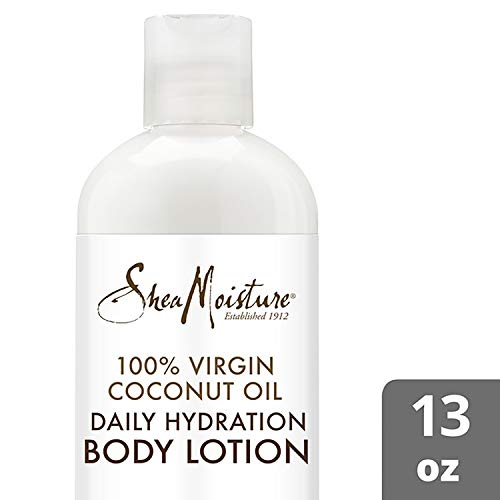 SheaMoisture lotion texture close-up shows creamy, smoothing application.