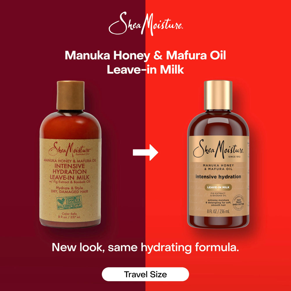 SheaMoisture Mafura Oil and African Rock Fig moisturize for vibrant, healthy-looking hair.