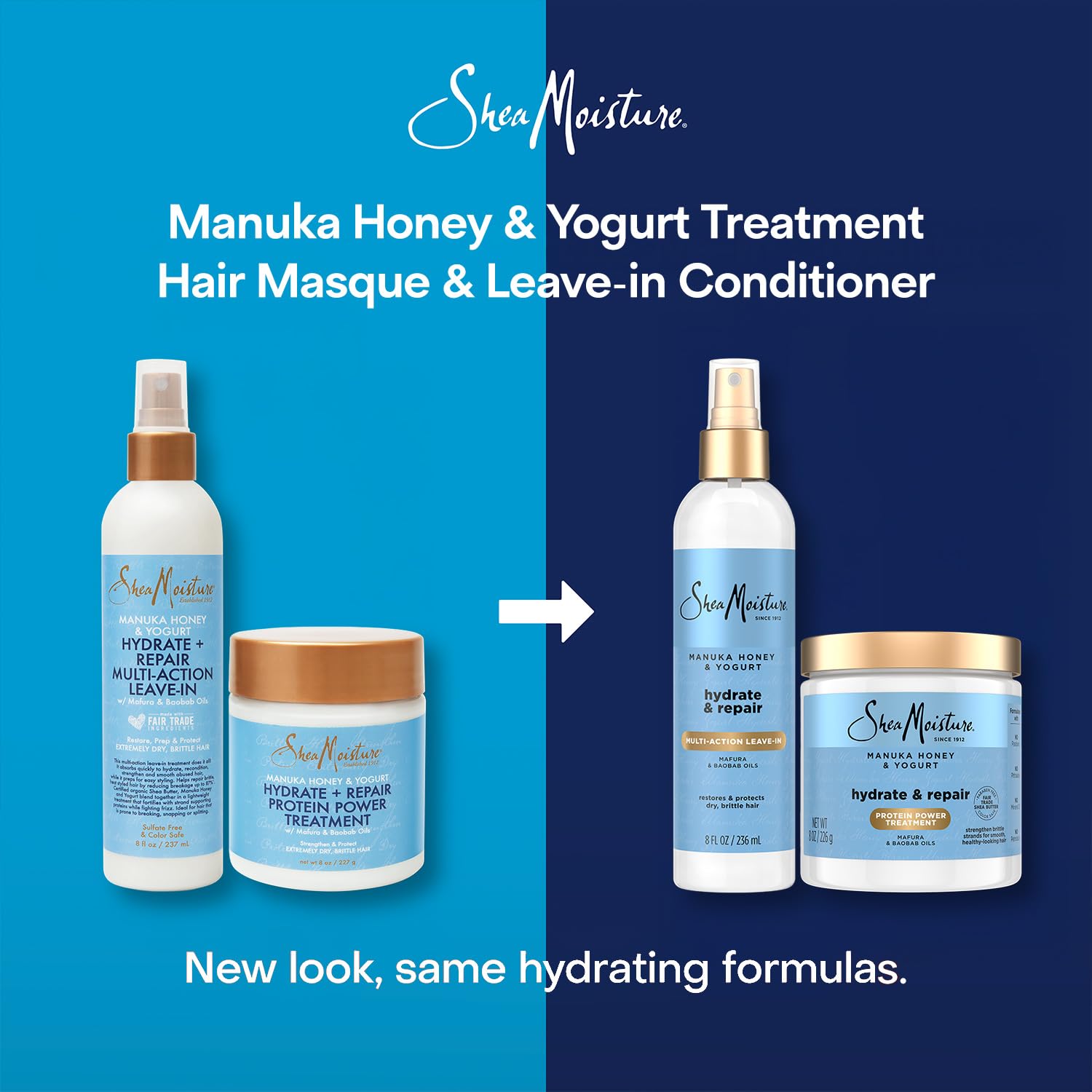 SheaMoisture Manuka Honey Yogurt packaging front communicates brand commitment to quality.