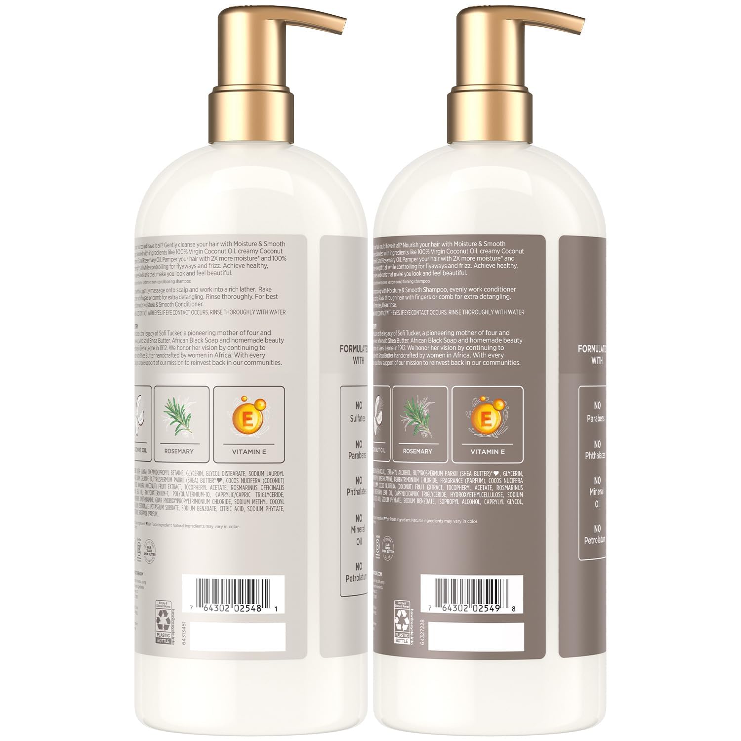 SheaMoisture Moisture & Smooth Conditioner bottle demonstrating detangling and lasting moisture.