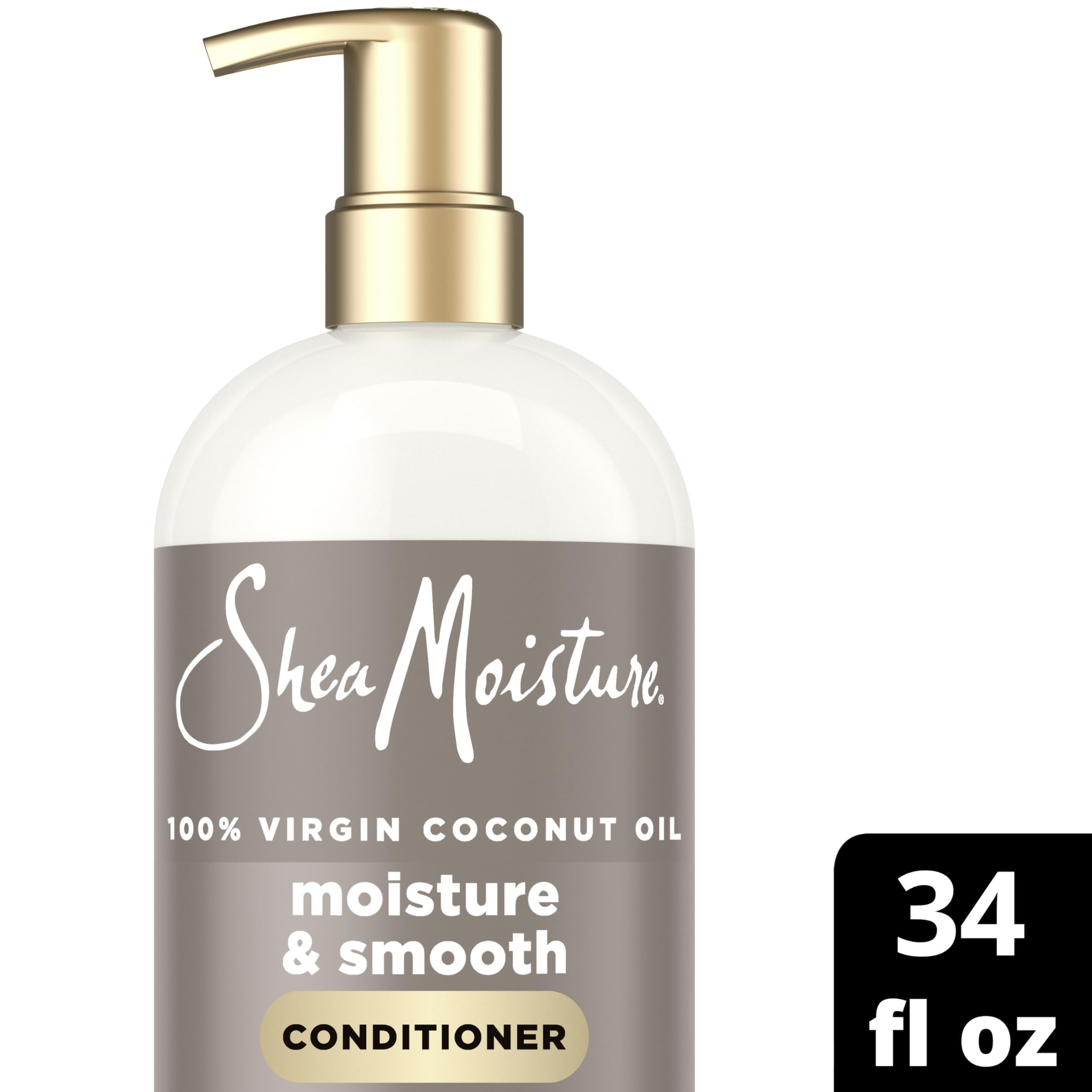 SheaMoisture Moisture & Smooth conditioner-cream texture delivering rich hydration for defined curls.