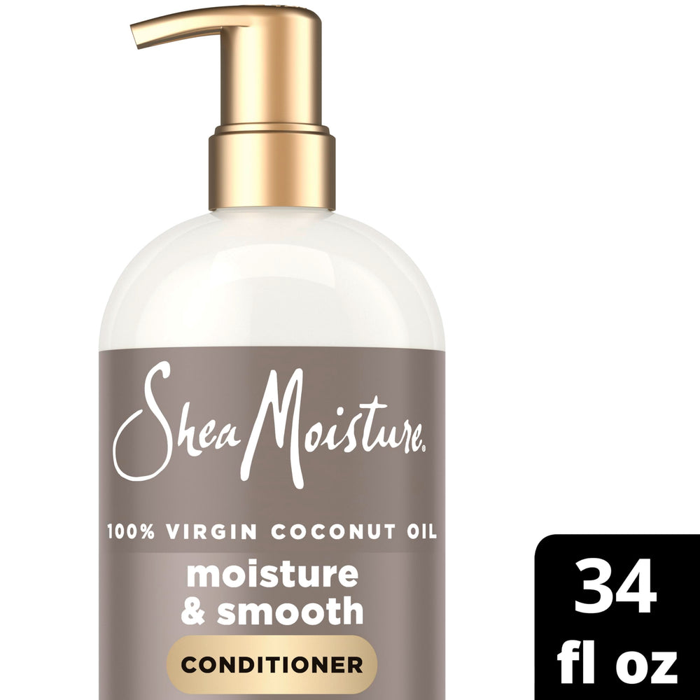 SheaMoisture Moisture & Smooth conditioner-cream texture delivering rich hydration for defined curls.