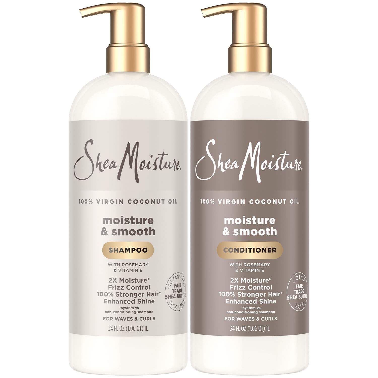 SheaMoisture Moisture & Smooth Shampoo bottle ready for wash day with frizz control.