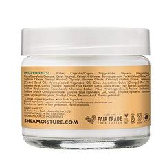 SheaMoisture Night Cream glow texture close-up highlights radiant skin after application.