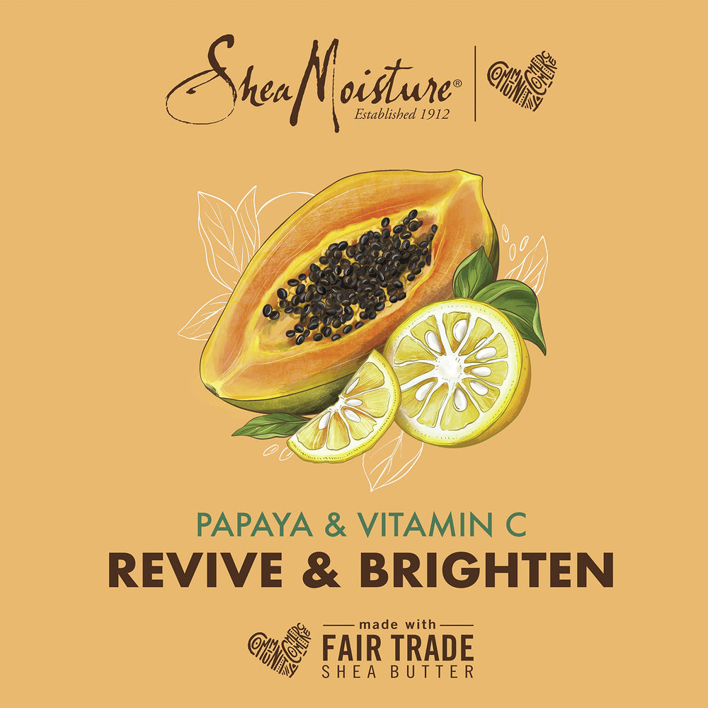 SheaMoisture Night Cream yuzu lemon fruits symbolize refreshing vitamin C care.