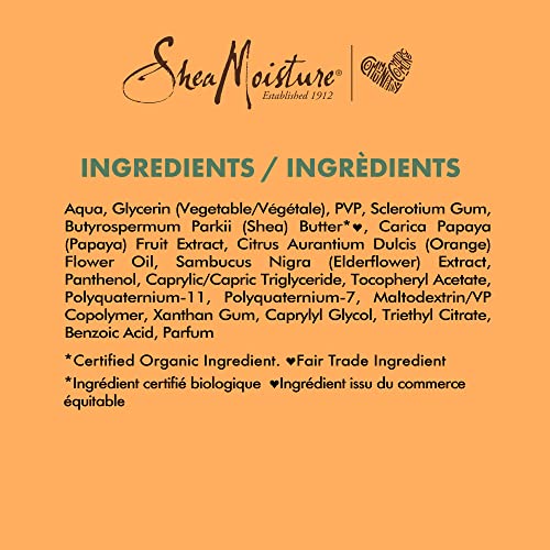SheaMoisture Papaya Neroli Milk Gel finished look reveals silky, defined waves.