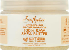 SheaMoisture raw shea butter 11.5 oz label highlights organic ethically sourced ingredients