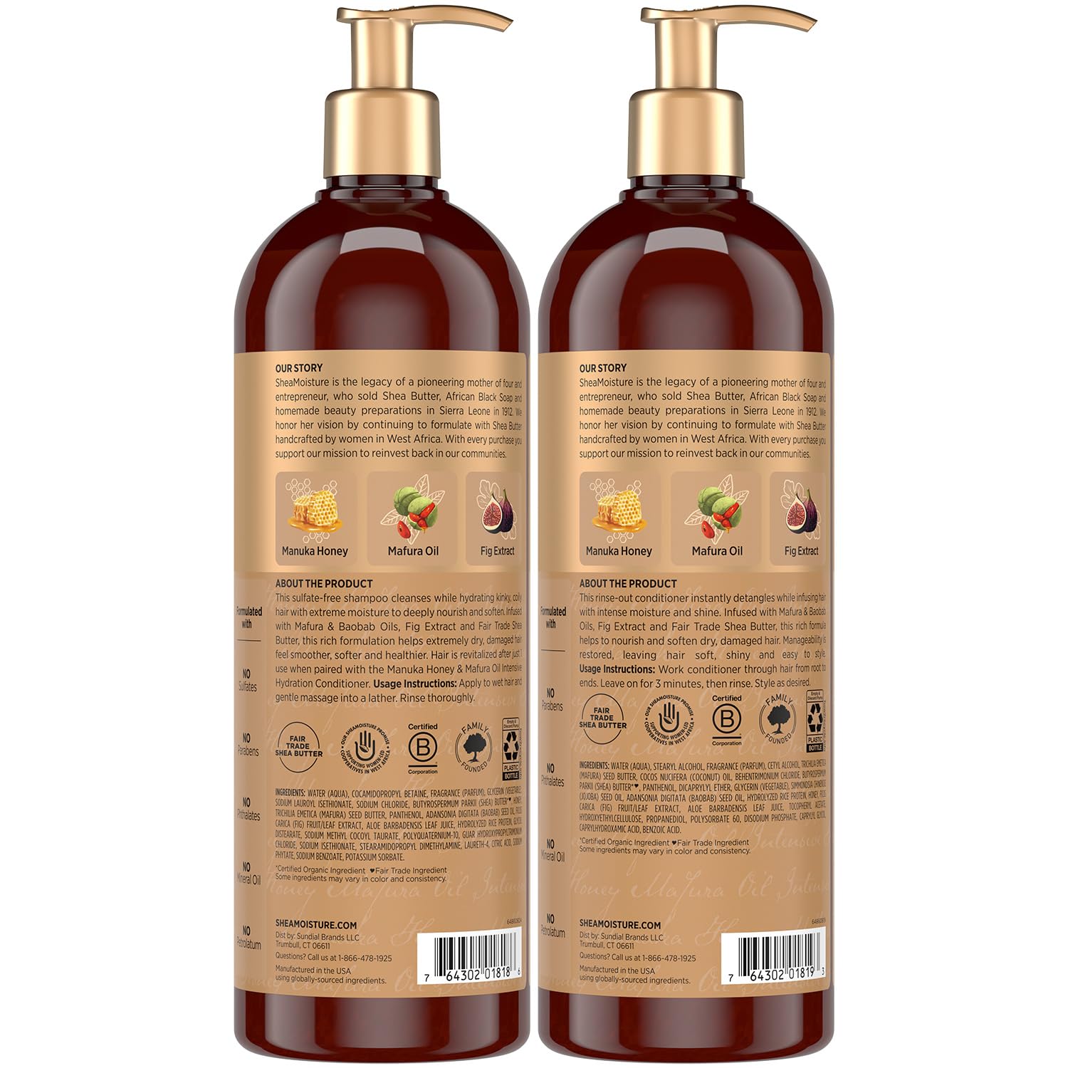 SheaMoisture set packaging displayed for home hydration routine.