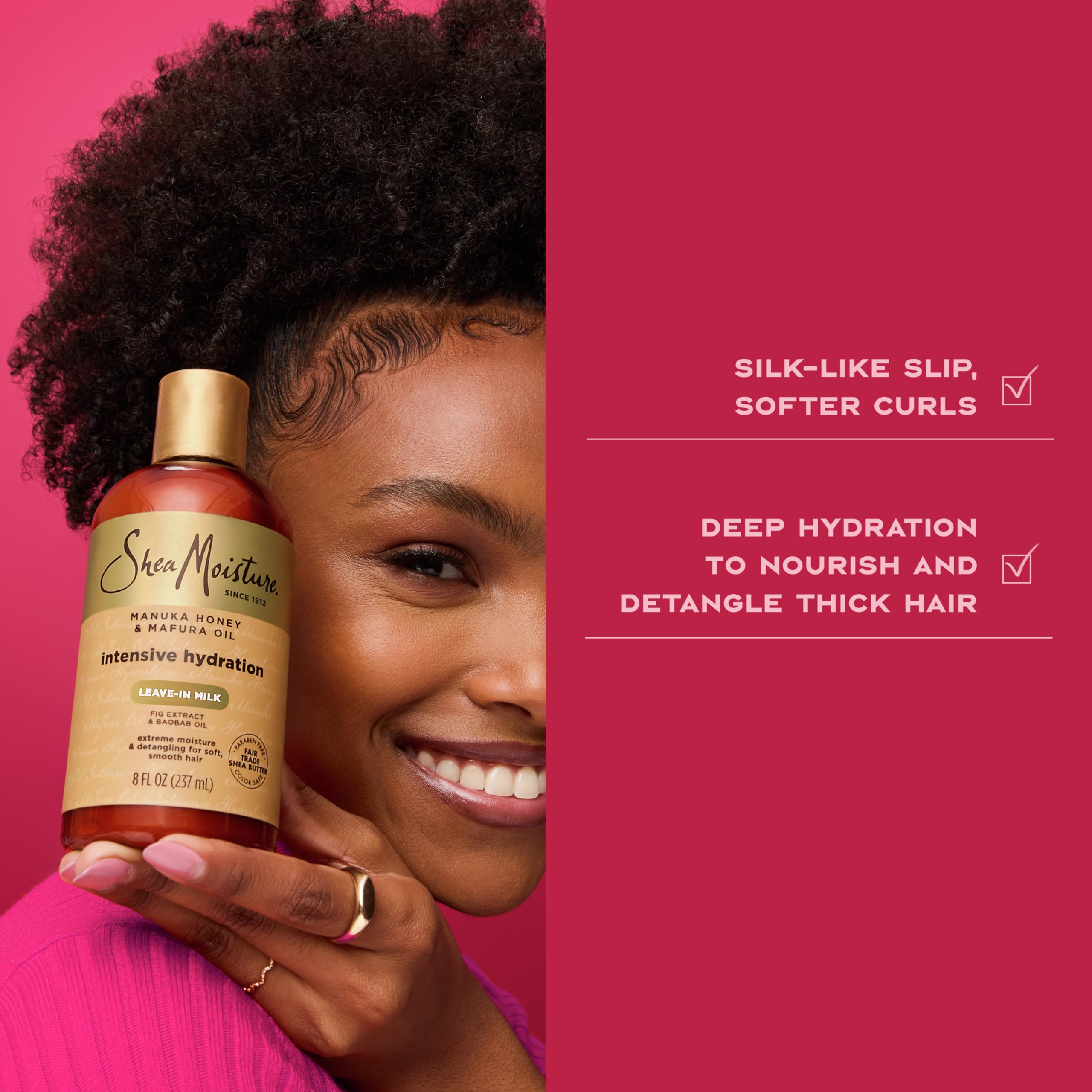 SheaMoisture Fair Trade Shea Butter ingredient shown for conditioning without heaviness.