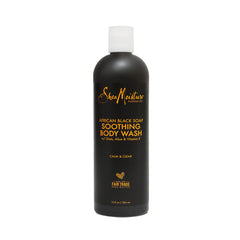 SheaMoisture Soothing Body Wash bottle front for gentle cleansing of blemish-prone skin.