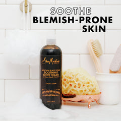 Oats and Aloe in SheaMoisture body wash soothe and hydrate skin.