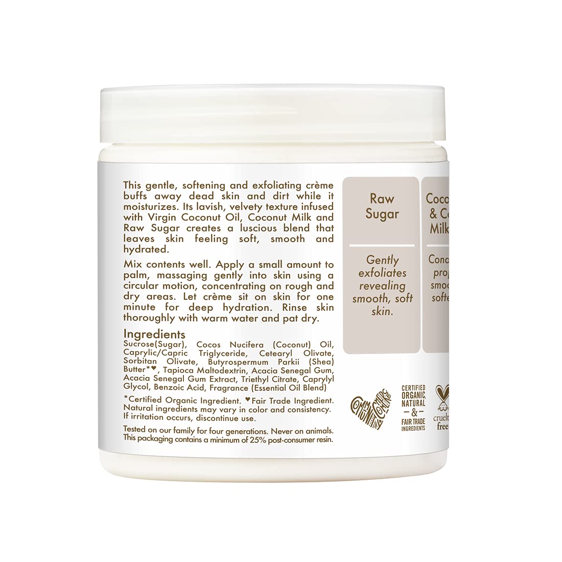 SheaMoisture Virgin Coconut Oil bottle emphasizes nourishing moisture for dry skin.