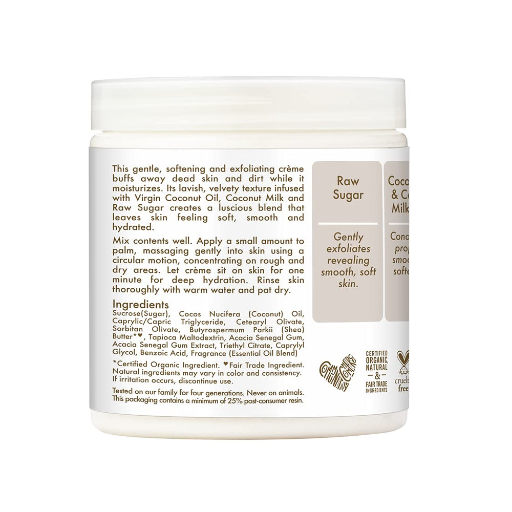 SheaMoisture Virgin Coconut Oil bottle emphasizes nourishing moisture for dry skin.