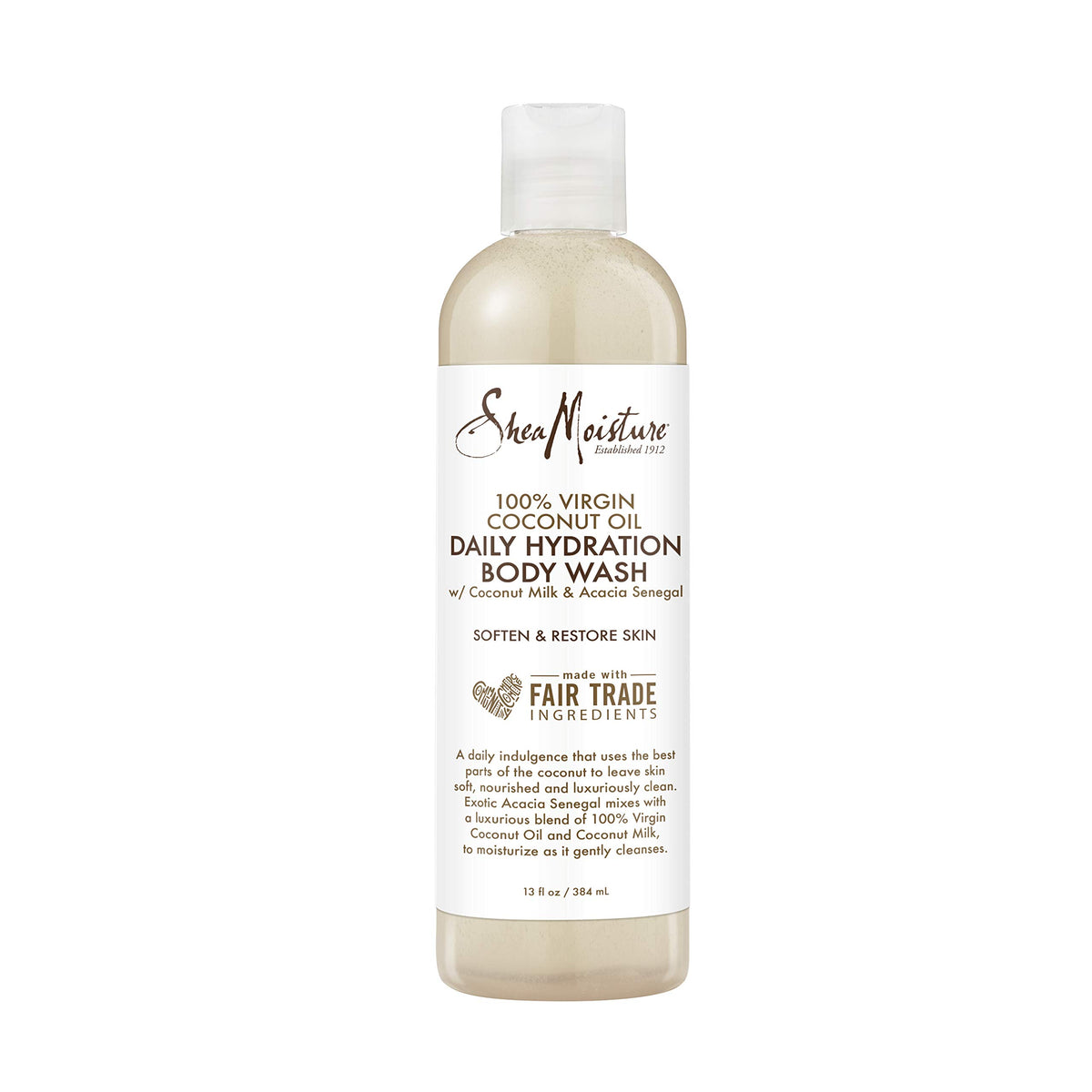SheaMoisture bubble bath lather with virgin coconut oil for gentle cleansing and soft skin.