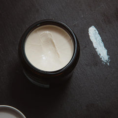 Texture swatch of Gray Ghost Cream Pomade showing matte finish and control