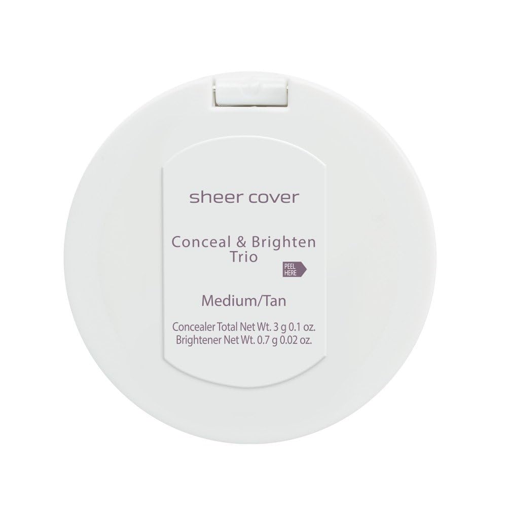 Sheer Cover Studio creamy concealer texture close-up highlighting smooth, buildable coverage.