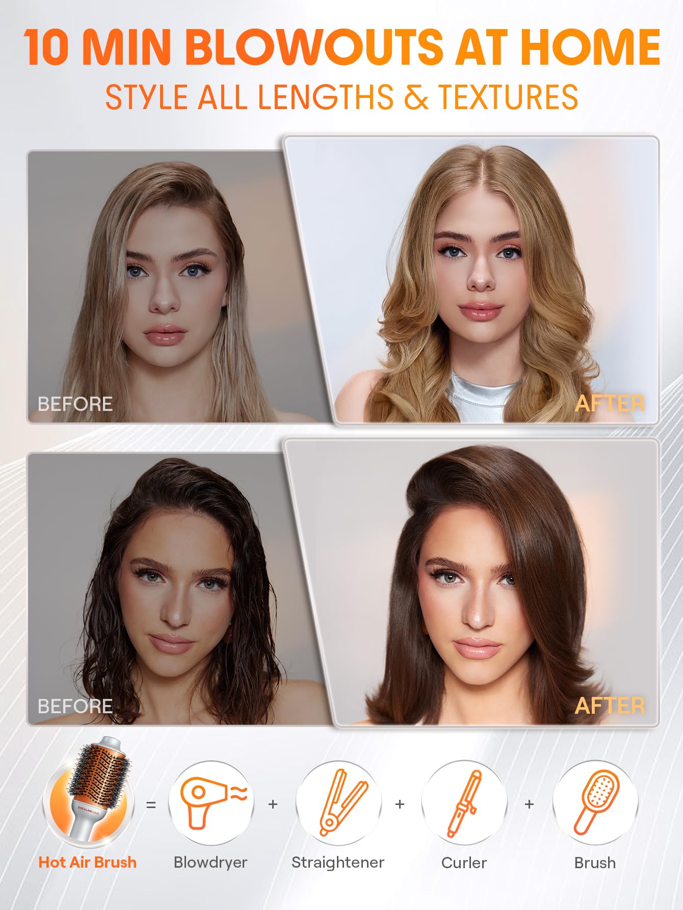 SHEGLAM 33000-rpm-motor close-up for fast drying and salon-like results.