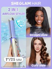 SHEGLAM Hair Cool Lock Airflow Styler dual PTC heating for consistent heat