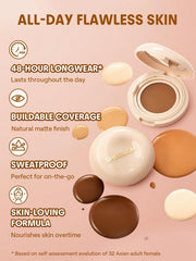 SHEGLAM Lock & Go swatch Fair highlights natural, skin-like finish.