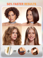 SHEGLAM Straightener Brush heat plate close-up with even heat distribution.