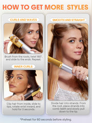 SHEGLAM Straightener Brush side view shows ergonomic handle for easy grip.