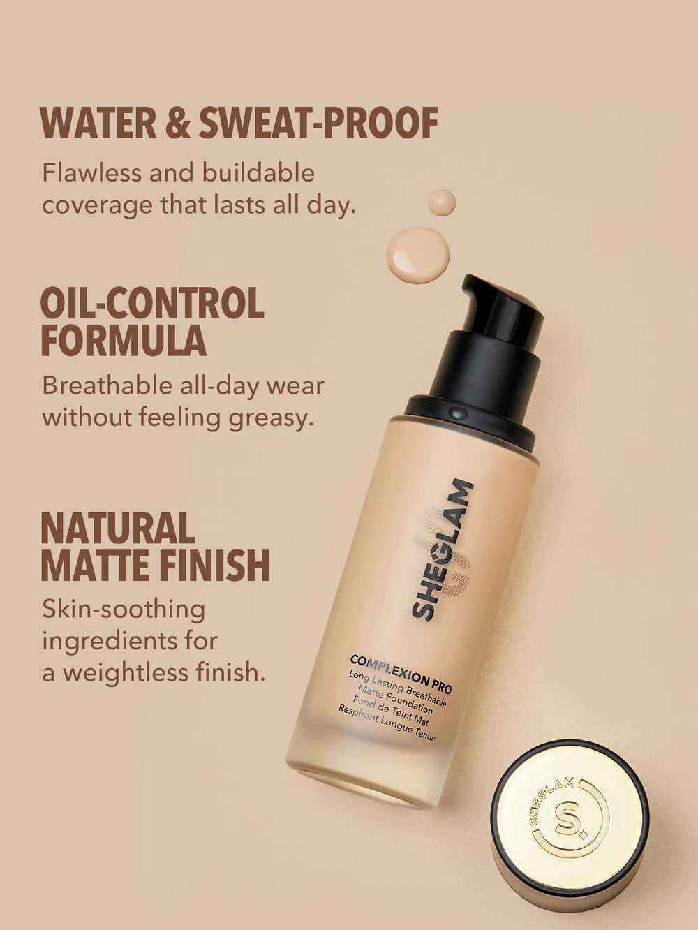 SHEGLAM waterproof sweat-test shows reliable moisture resistance for active days.